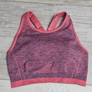 Spanx Seamless Sculpt Sports Bra Spacedye Medium Coral Punch